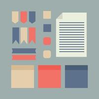 Flat Colorful Block Notes vector