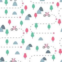 Bike Trail Pattern vector