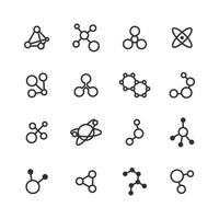 Molecules Outlined Icons vector