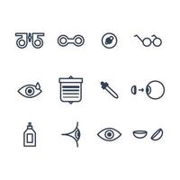 iconos relacionados con los ojos vector