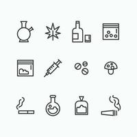 Things You Should Avoid Icons vector