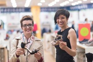 best friend shopping in big mall photo