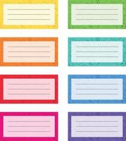 Notebook labels. Colorful vector design.