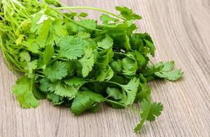 Coriander leaves view photo