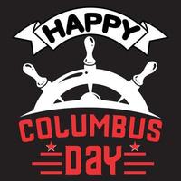 Happy Christopher Columbus day vector