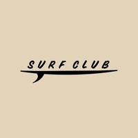 logotipo vintage de surf, icono y símbolo, diseño de ilustración vectorial vector