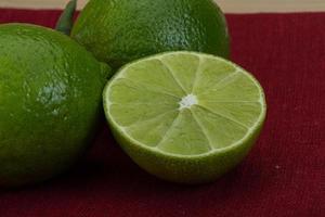 Fresh lime close up view photo