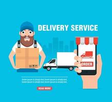 Delivery service concept design flat banner vector