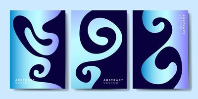 Minimalist gradient cover backgrounds vector set with modern shapes. Modern wallpaper design for presentation, posters, cover, website and banner