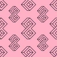 Vector seamless pattern of infinity symbol on pink background for websites, textile, wrappers, wallpapers