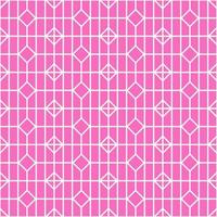 Vector seamless pattern of white lines and rhombs on pink background for websites, textile, wrappers, wallpapers