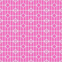 patrón vectorial sin fisuras de líneas blancas y rombos sobre fondo rosa para sitios web, textiles, envolturas, papel pintado vector