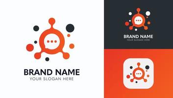 Networking company creative logo template vector