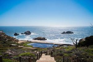 View of Sutro Baths at Lands end lookout photo