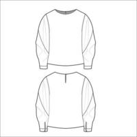 Ladies tops flat sketch vector