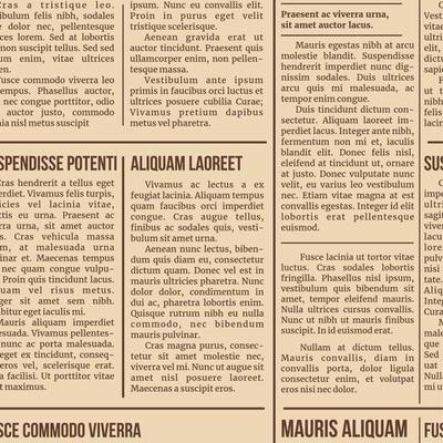 Old newspaper seamless pattern, print background