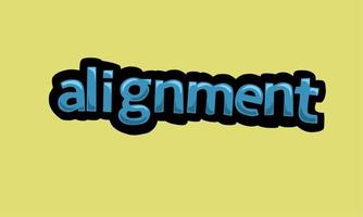 ALIGNMENT writing vector design on a yellow background