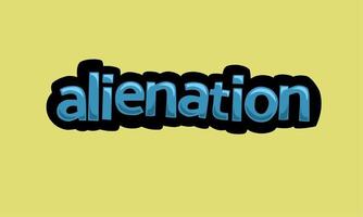 ALIENATION writing vector design on a yellow background