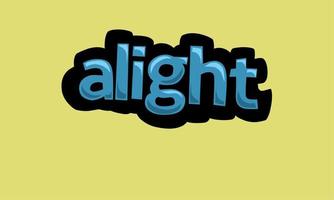 ALIGHT writing vector design on a yellow background