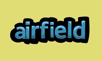 AIR FIELD writing vector design on a yellow background