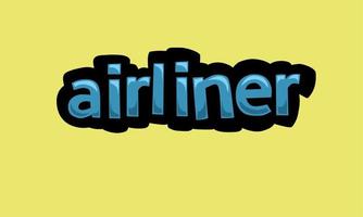 AIRLINER writing vector design on a yellow background