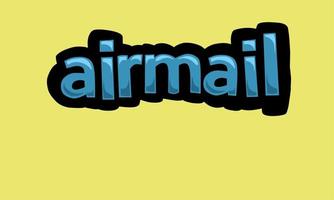 AIRMAIL writing vector design on a yellow background