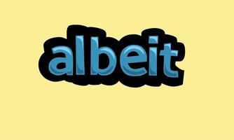 ALBEIT writing vector design on a yellow background