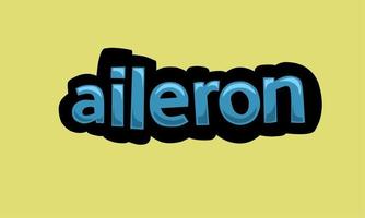 AILERON writing vector design on a yellow background