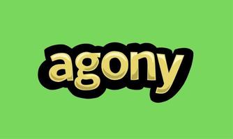 AGONY writing vector design on a green background