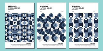 Corporate report cover abstract geometric illustration design layout bundle.Notebook labels, Brand book. EPS10 vector