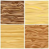 Set of four abstract wood texture in flat design. Vector illustration