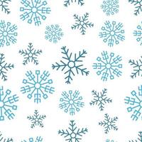 Seamless background with snowflakes. Christmas and New Year decoration elements. Vector illustration.