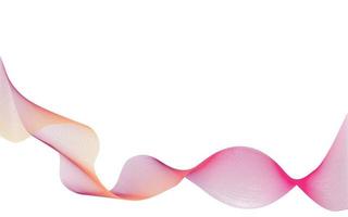 Abstract wave element for design. Digital frequency track equalizer. Stylized line art background. Colorful shiny wave with lines created using blend tool. Curved wavy line, smooth stripe.Vector.White