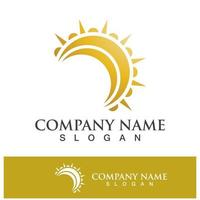 Creative sun concept logo illustration vector