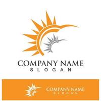 Creative sun concept logo illustration vector