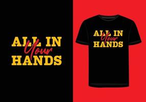 All in your hands vector