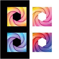 Vector logo illustration abstract  gradient colorful style