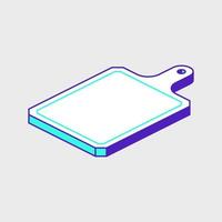 Cutting board isometric vector icon illustration