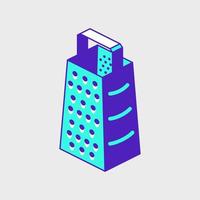 Cheese grater isometric vector icon illustration