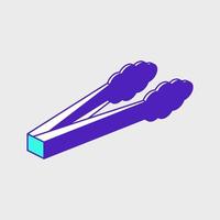 Tongs isometric vector icon illustration