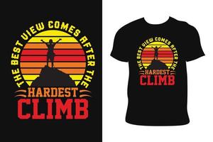 CLIMBING VINTAGE T-SHIRT DESIGN. CLIMBING VINTAGE T-SHIRT. Climbing vintage free Vector. vector