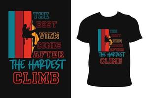 diseño de camisetas antiguas de escalada. camiseta vintage de escalada. escalada vector libre vintage.