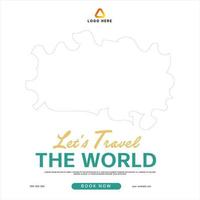 travel holiday social media post banner template vector