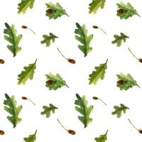 Scottish oak seamless pattern vector