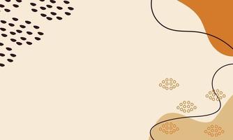 Autumn themes background with organic shapes style. Abstract fall background with leaves and organic shapes. Suitable for wallpaper and banner purpose. vector