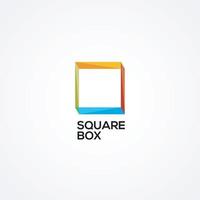 Simple Colorful Abstract Square Logo Sign Symbol Icon vector