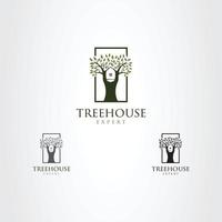 Tree House Expert Logo Sign Symbol Icon vector