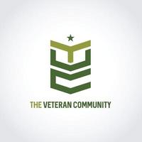 icono de símbolo de diseño de logotipo de comunidad veterana vector