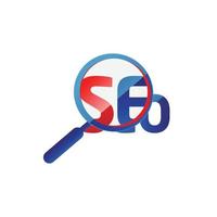 Internet Search Engine Optimization Expose Magnifying Logo Sign Symbol Icon vector