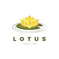 flor lotus logotipo signo símbolo icono vector